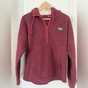 L.L. Bean Women's Katahdin Fleece Half-Zip Hoodie - Medium